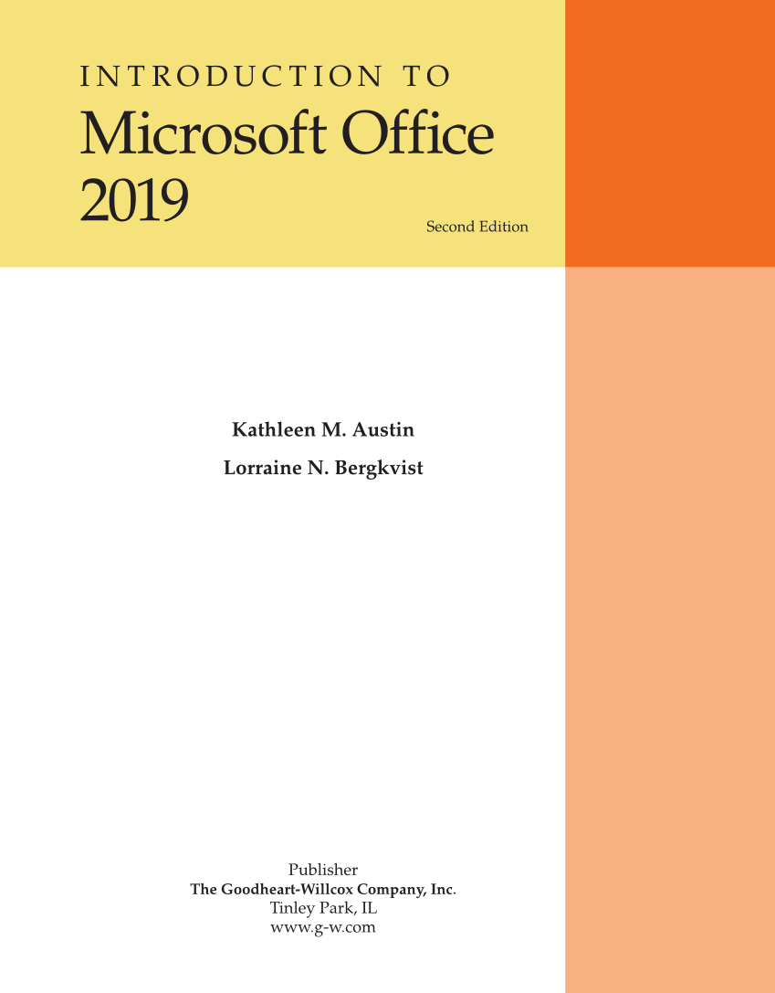 Introduction to Microsoft Office 2019, 2nd Edition page i