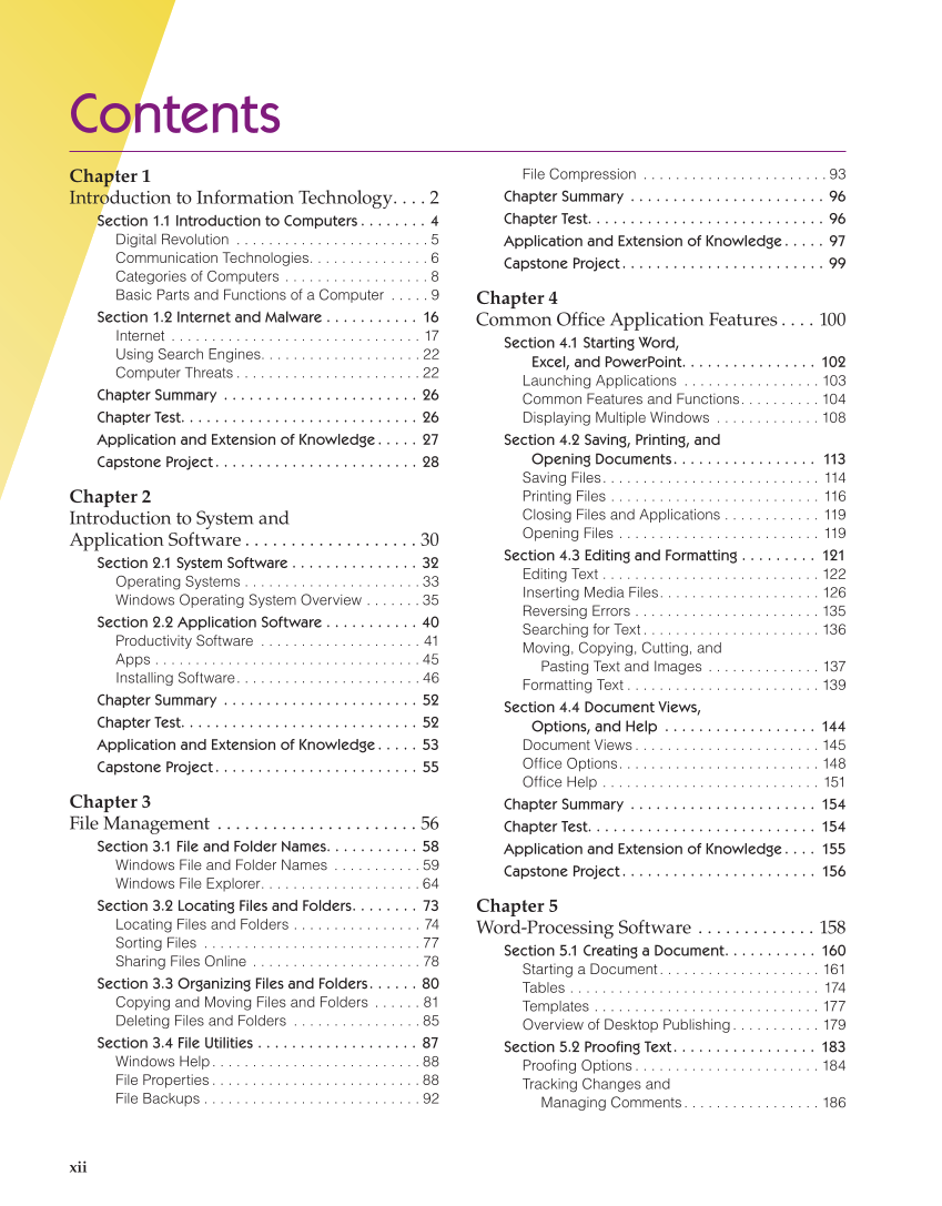 Introduction to Microsoft Office 2019, 2nd Edition page xii