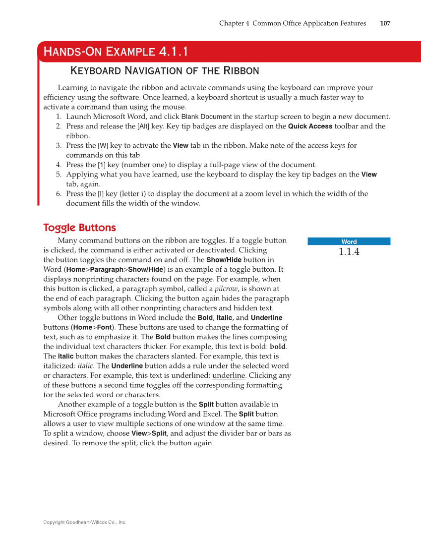 Introduction to Microsoft Office 2019, 2nd Edition page 107