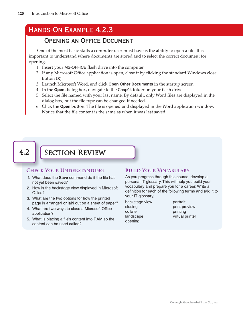 Introduction to Microsoft Office 2019, 2nd Edition page 120