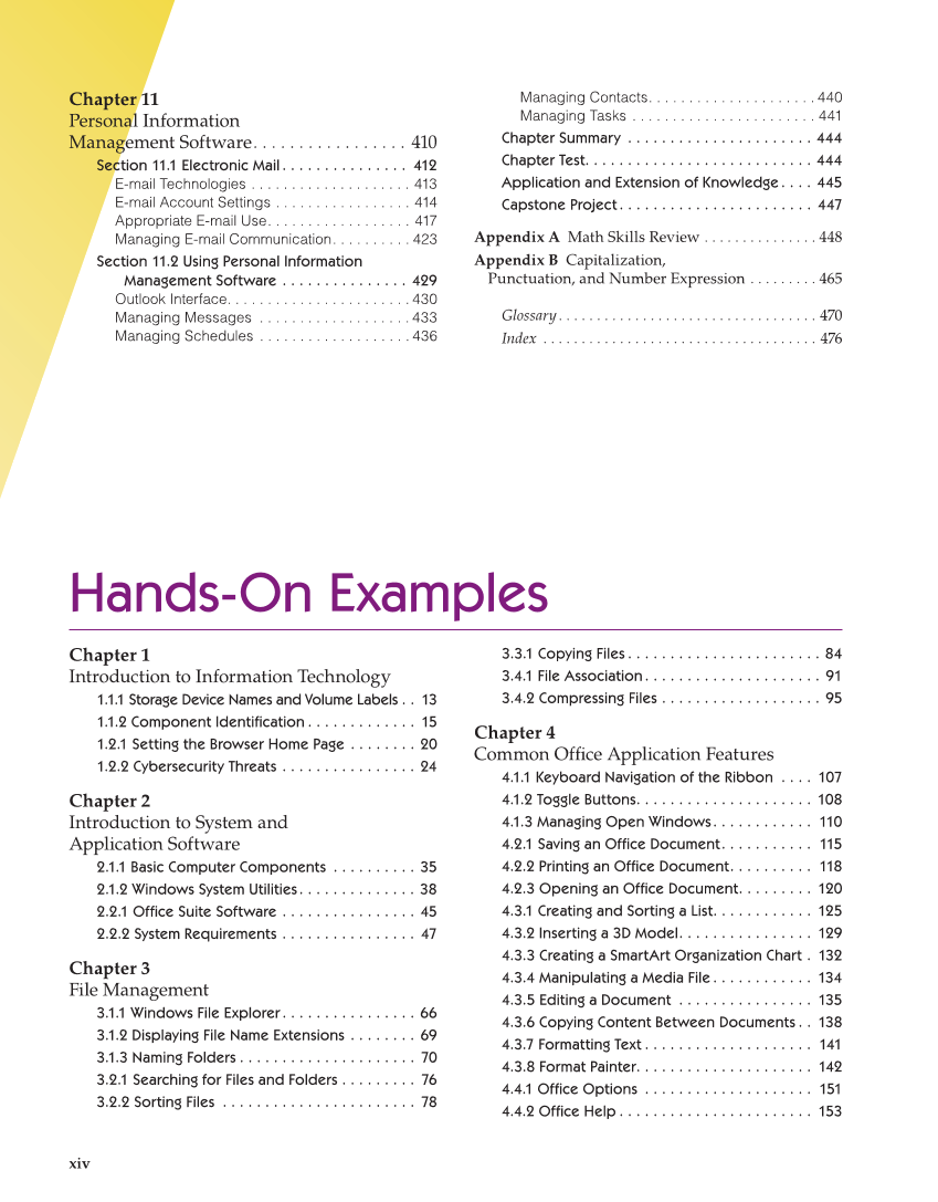 Introduction to Microsoft Office 2019, 2nd Edition page xiv