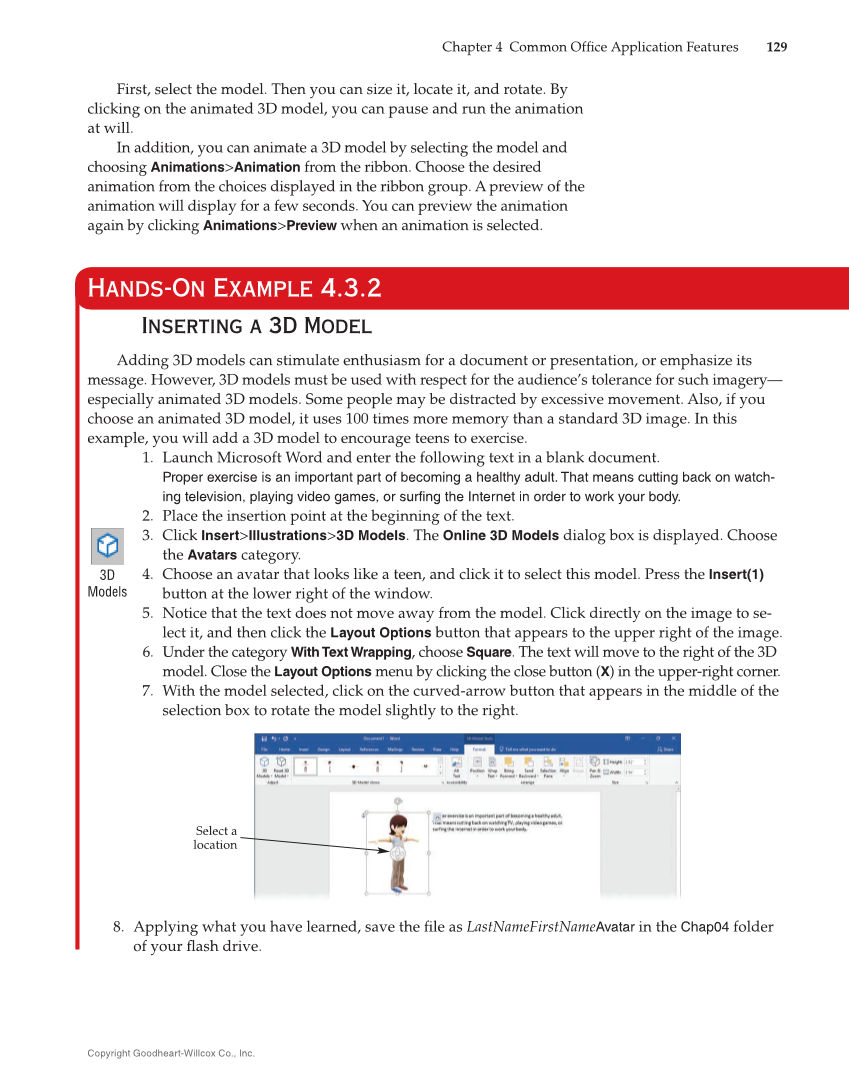 Introduction to Microsoft Office 2019, 2nd Edition page 129