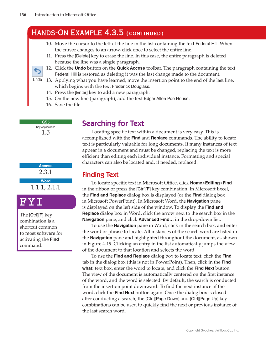 Introduction to Microsoft Office 2019, 2nd Edition page 136