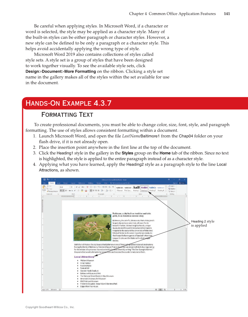 Introduction to Microsoft Office 2019, 2nd Edition page 141