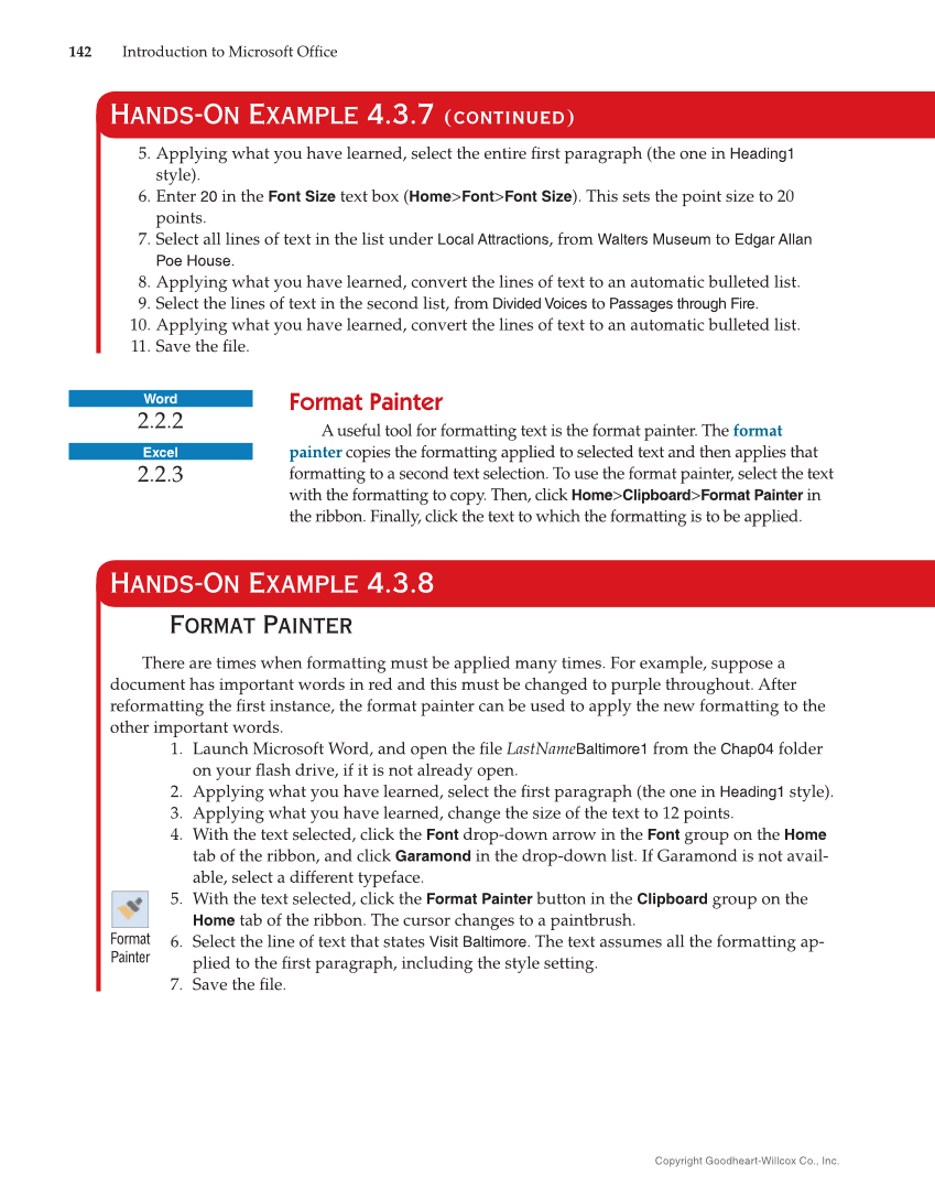 Introduction to Microsoft Office 2019, 2nd Edition page 142