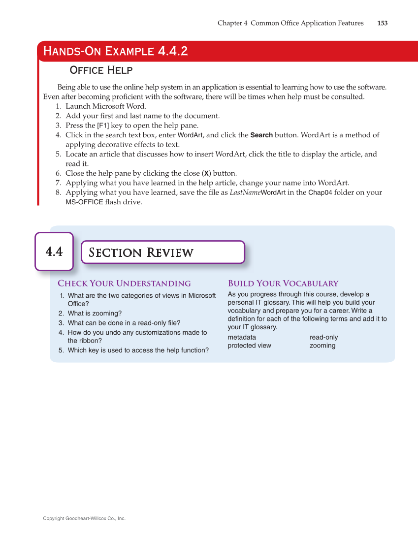 Introduction to Microsoft Office 2019, 2nd Edition page 153