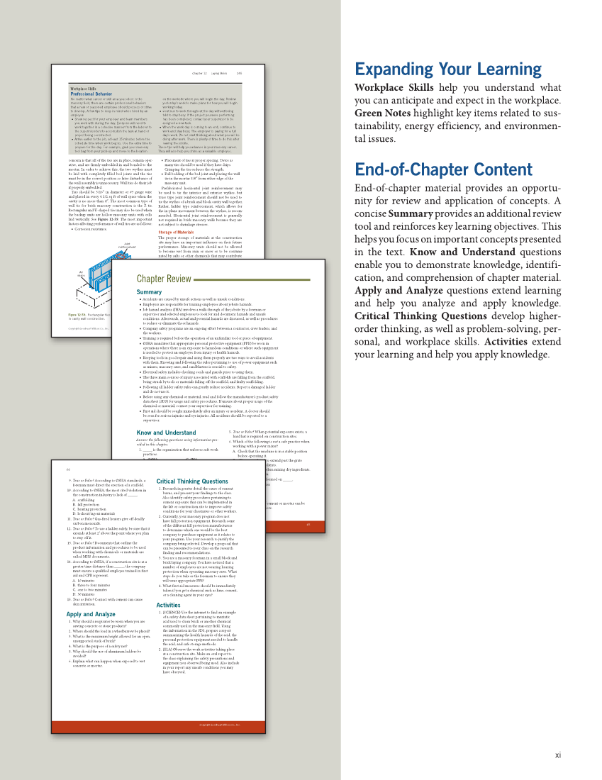 Modern Masonry: Brick, Block, Stone 9e, Textbook page xi