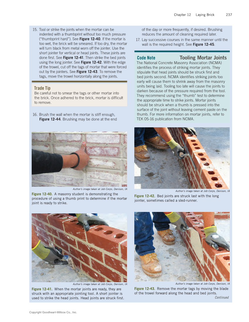 Modern Masonry: Brick, Block, Stone 9e, Textbook page 237