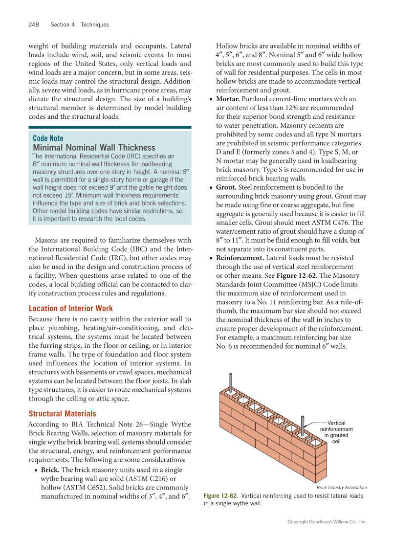 Modern Masonry: Brick, Block, Stone 9e, Textbook page 248