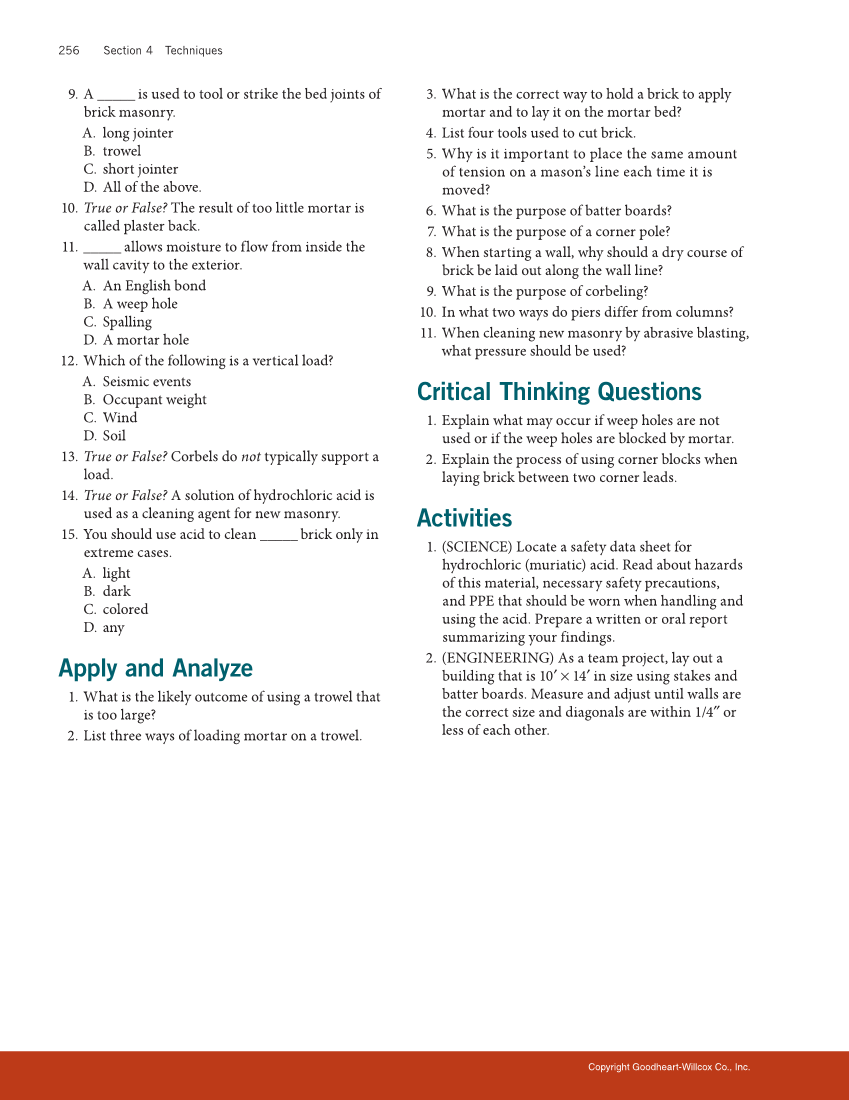 Modern Masonry: Brick, Block, Stone 9e, Textbook page 256