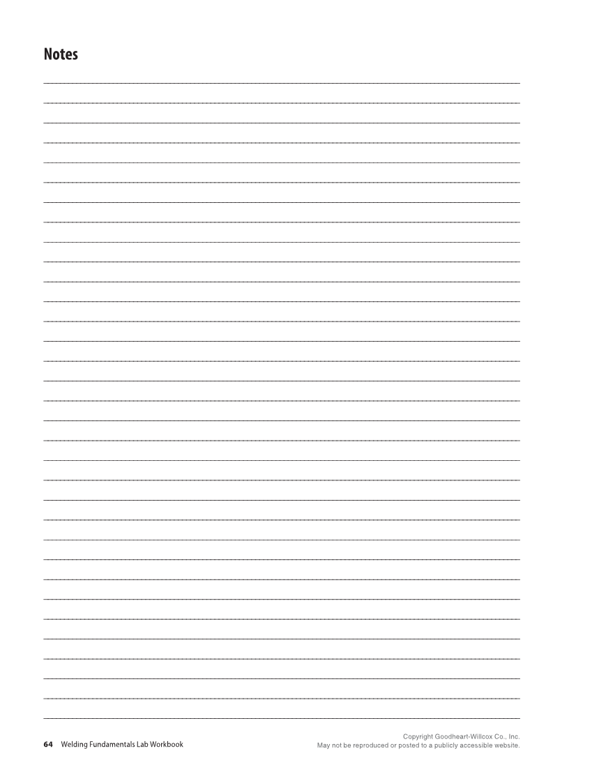 Welding Fundamentals 6e, Lab Workbook page 64