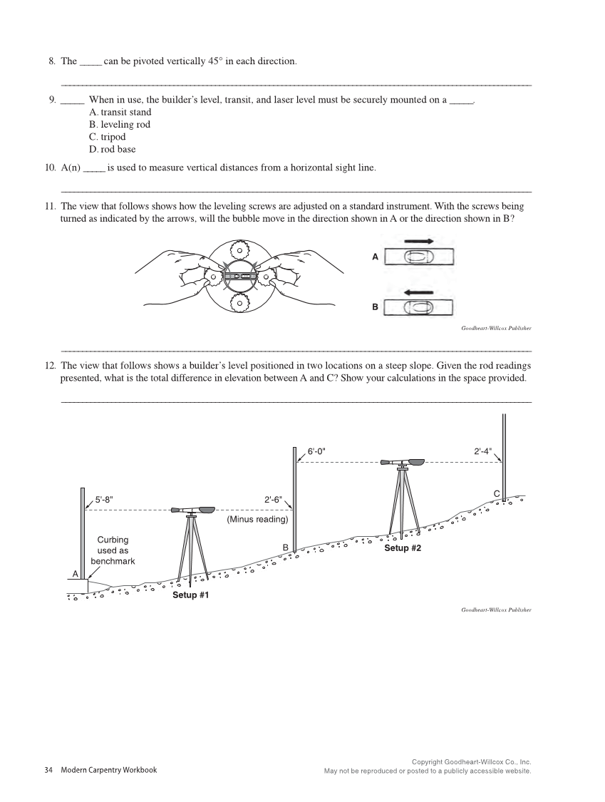 Modern Carpentry 13e, Workbook page 34