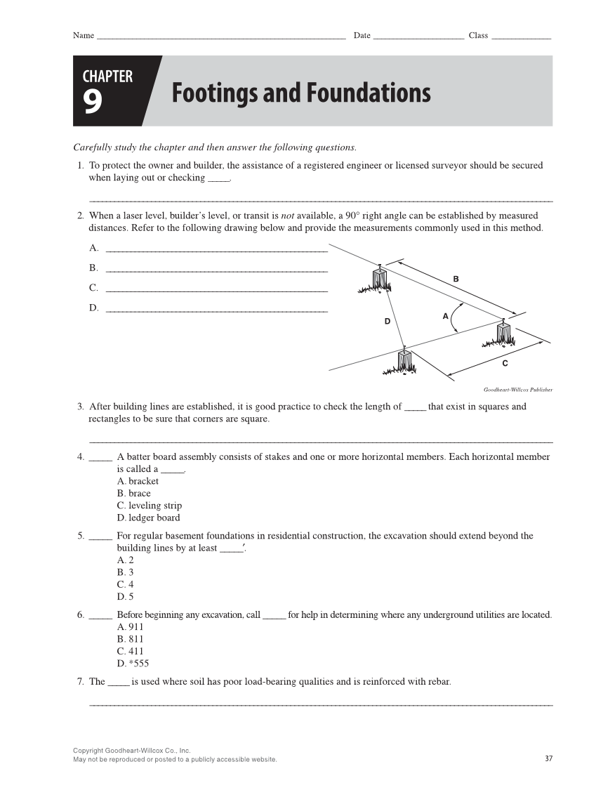 Modern Carpentry 13e, Workbook page 37
