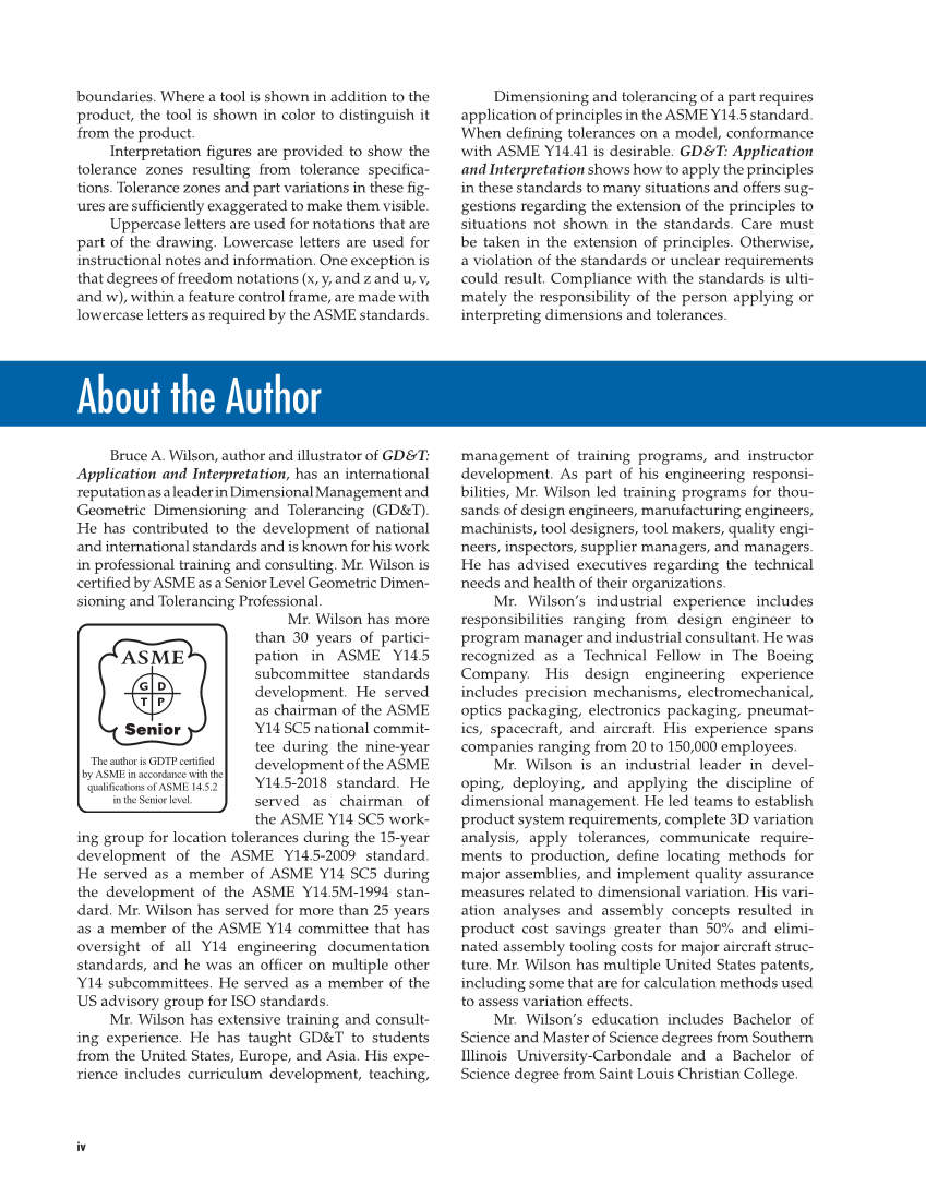 GD&T: Application and Interpretation, 7th Edition page iv