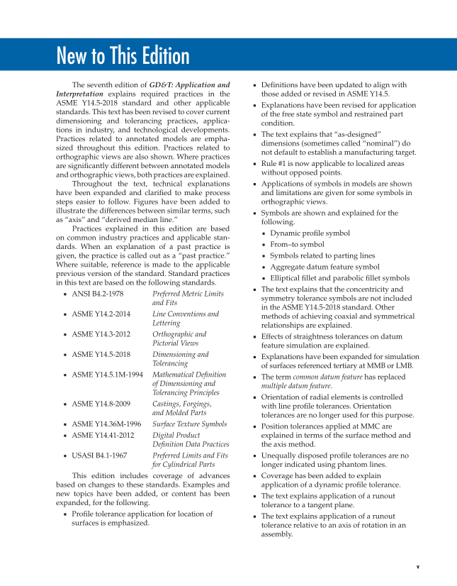 GD&T: Application and Interpretation, 7th Edition page v