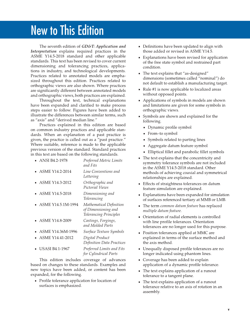 GD&T: Application and Interpretation, 7th Edition page v