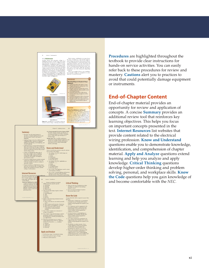 Modern Residential Wiring, 12th Edition page xi