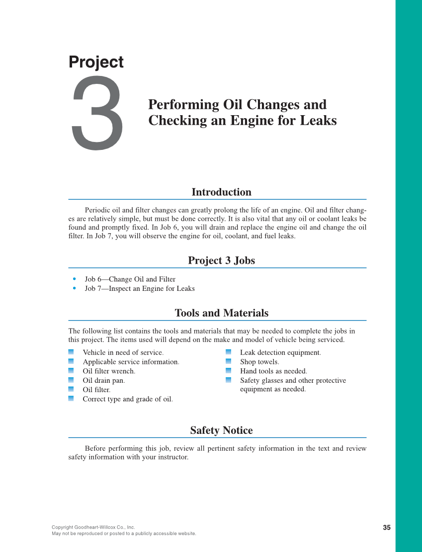 Modern Automotive Technology 10e, Shop Manual page 35