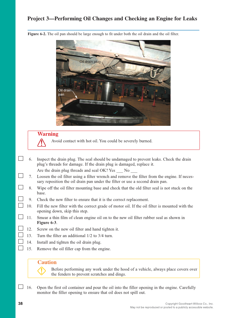 Modern Automotive Technology 10e, Shop Manual page 38