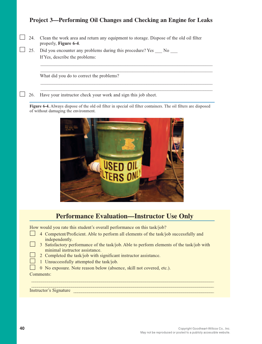 Modern Automotive Technology 10e, Shop Manual page 40