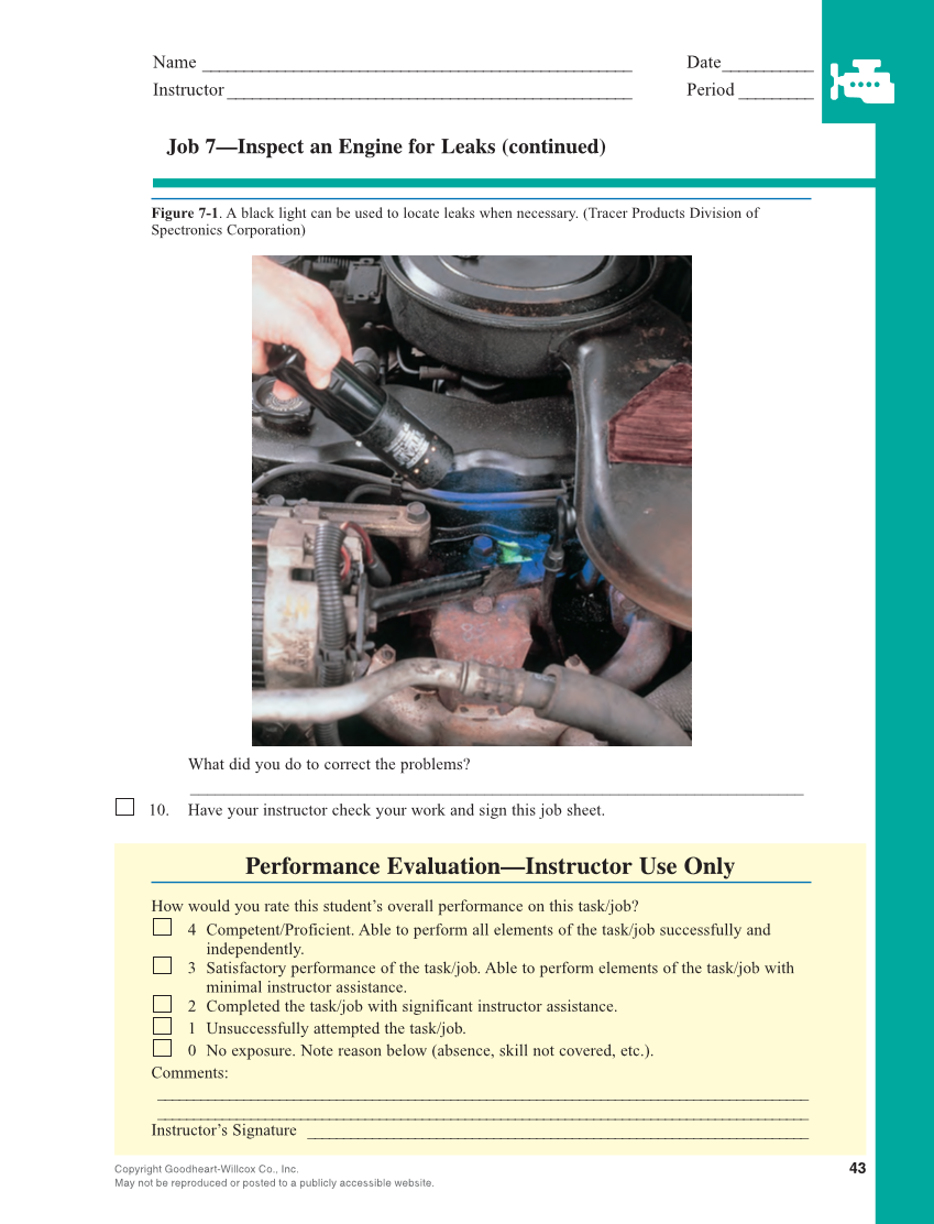 Modern Automotive Technology 10e, Shop Manual page 43