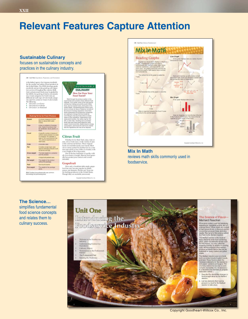 The Culinary Professional, 3rd Edition page XXII