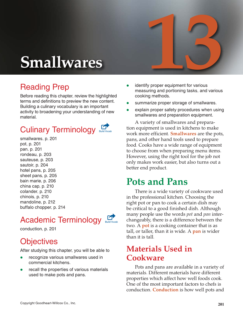 The Culinary Professional, 3rd Edition page 201