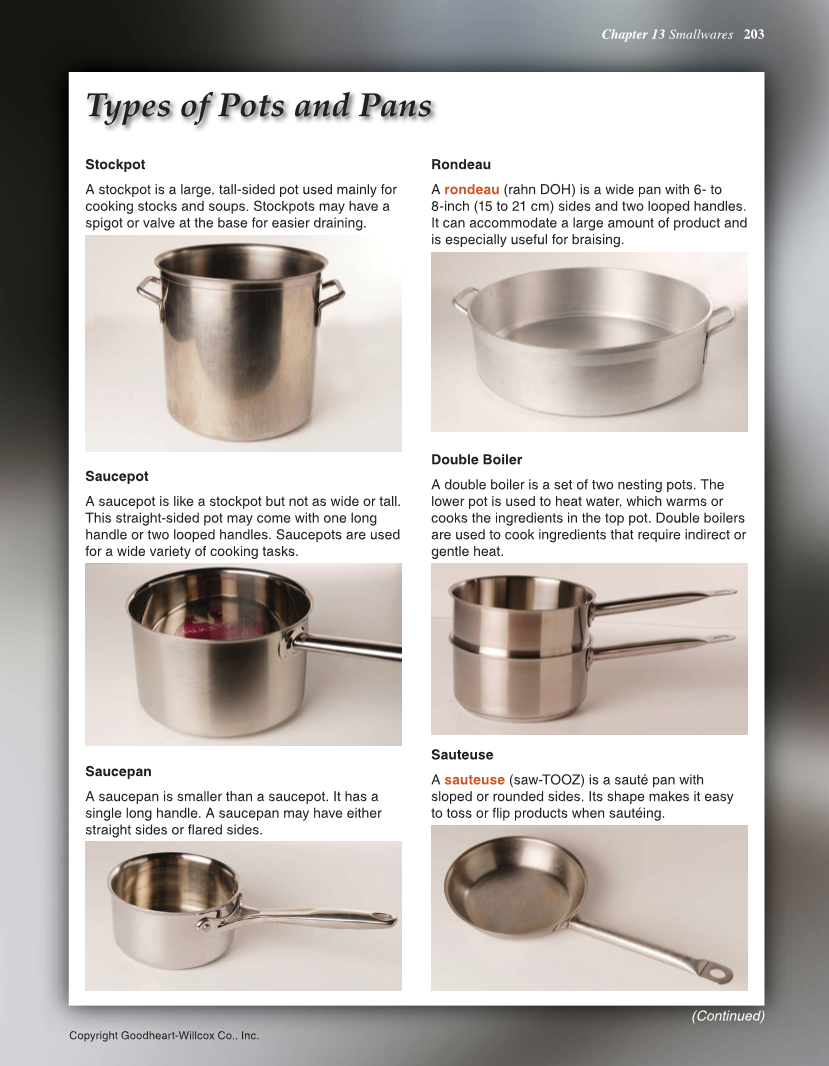 The Culinary Professional, 3rd Edition page 203