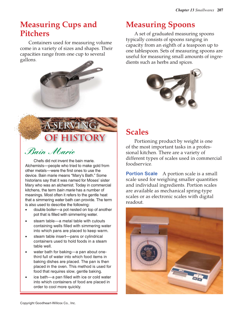 The Culinary Professional, 3rd Edition page 207