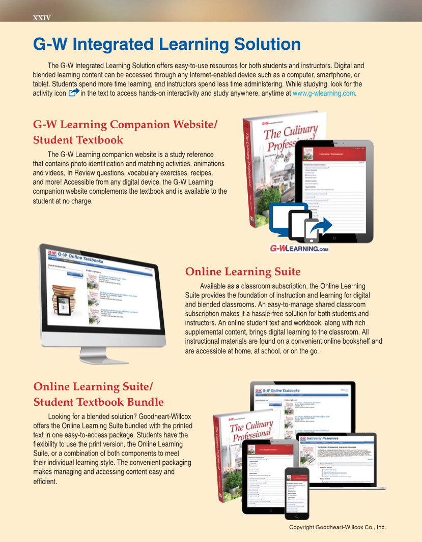 The Culinary Professional, 3rd Edition page XXIV