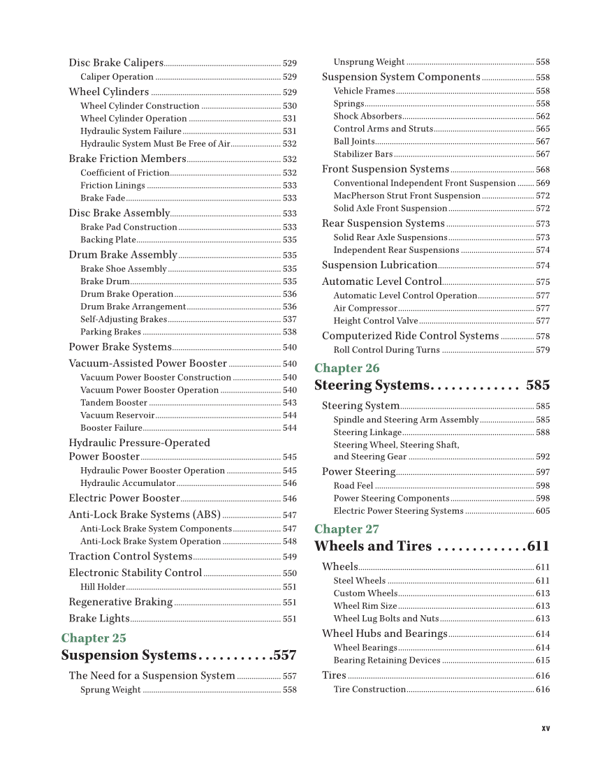 Auto Fundamentals, 12th Edition page xv