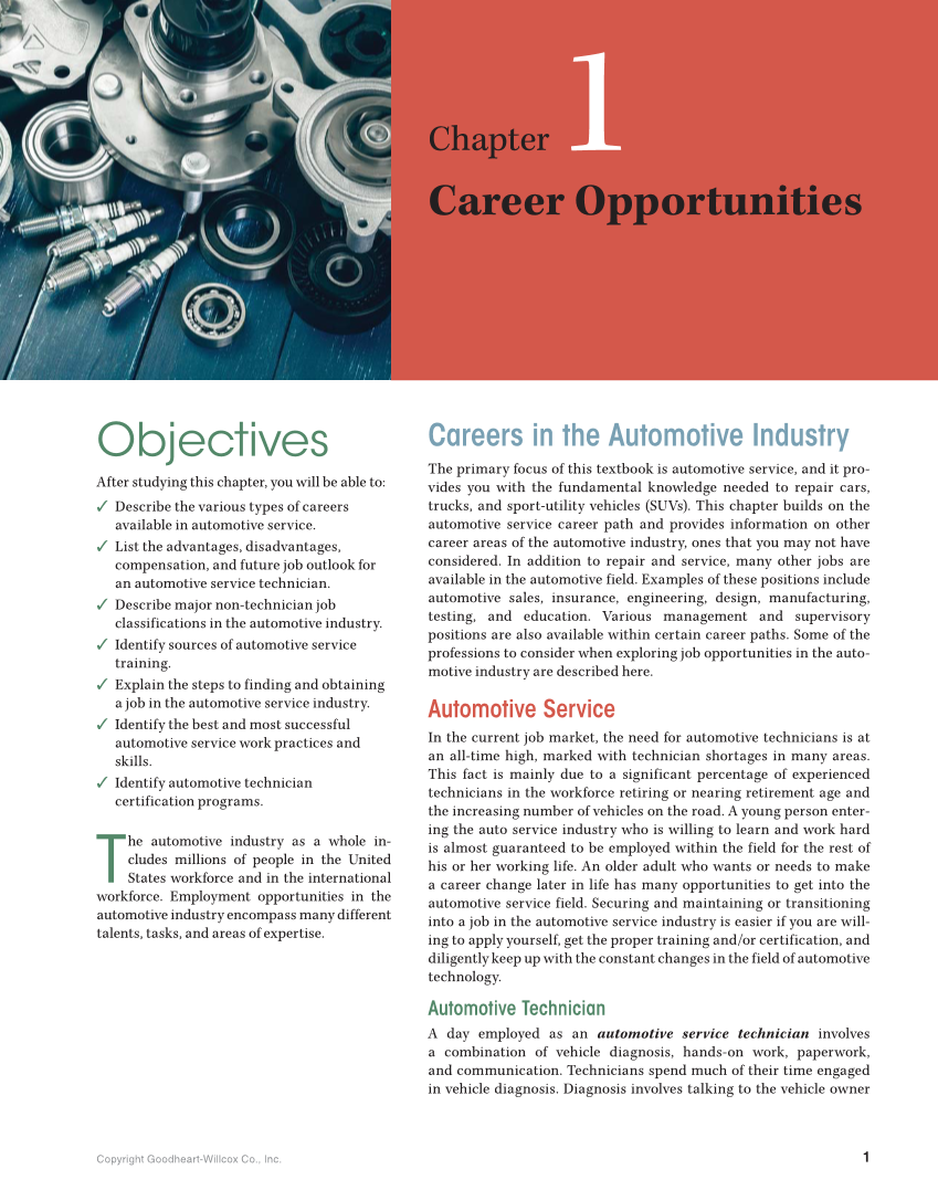 Auto Fundamentals, 12th Edition page 1