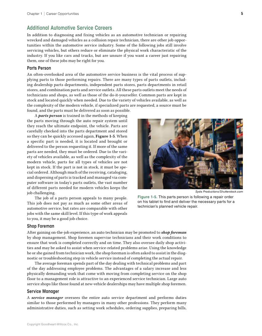 Auto Fundamentals, 12th Edition page 5