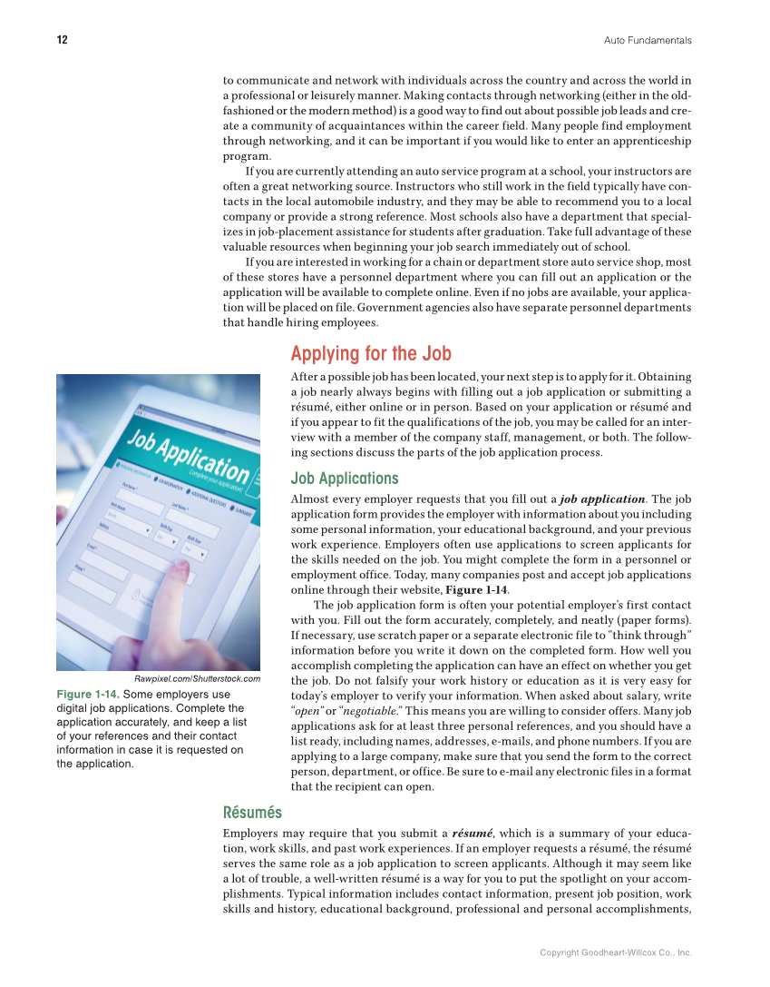 Auto Fundamentals, 12th Edition page 12
