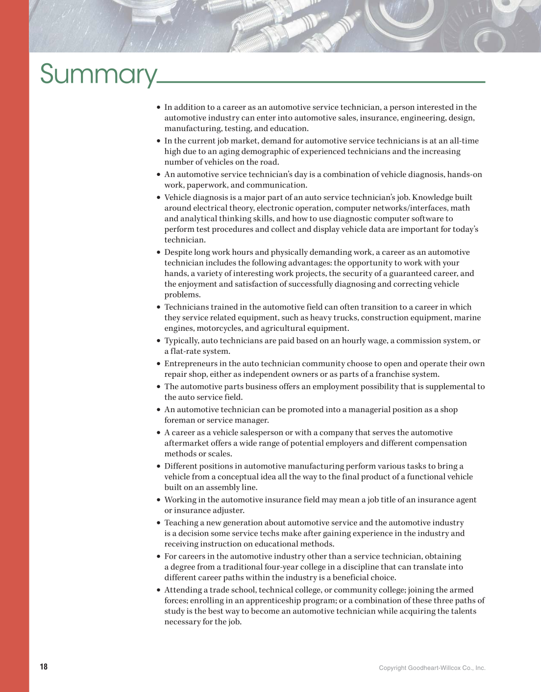 Auto Fundamentals, 12th Edition page 18