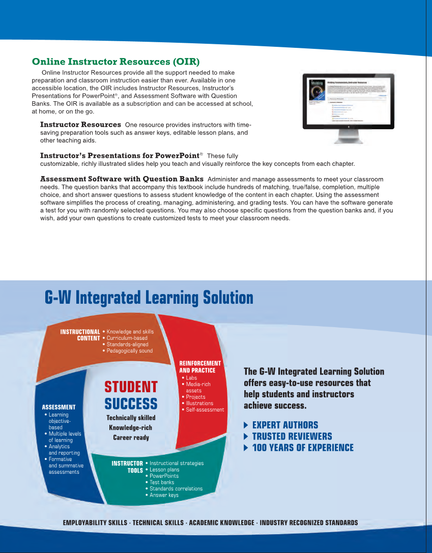 Welding Fundamentals 6e, Textbook page xi