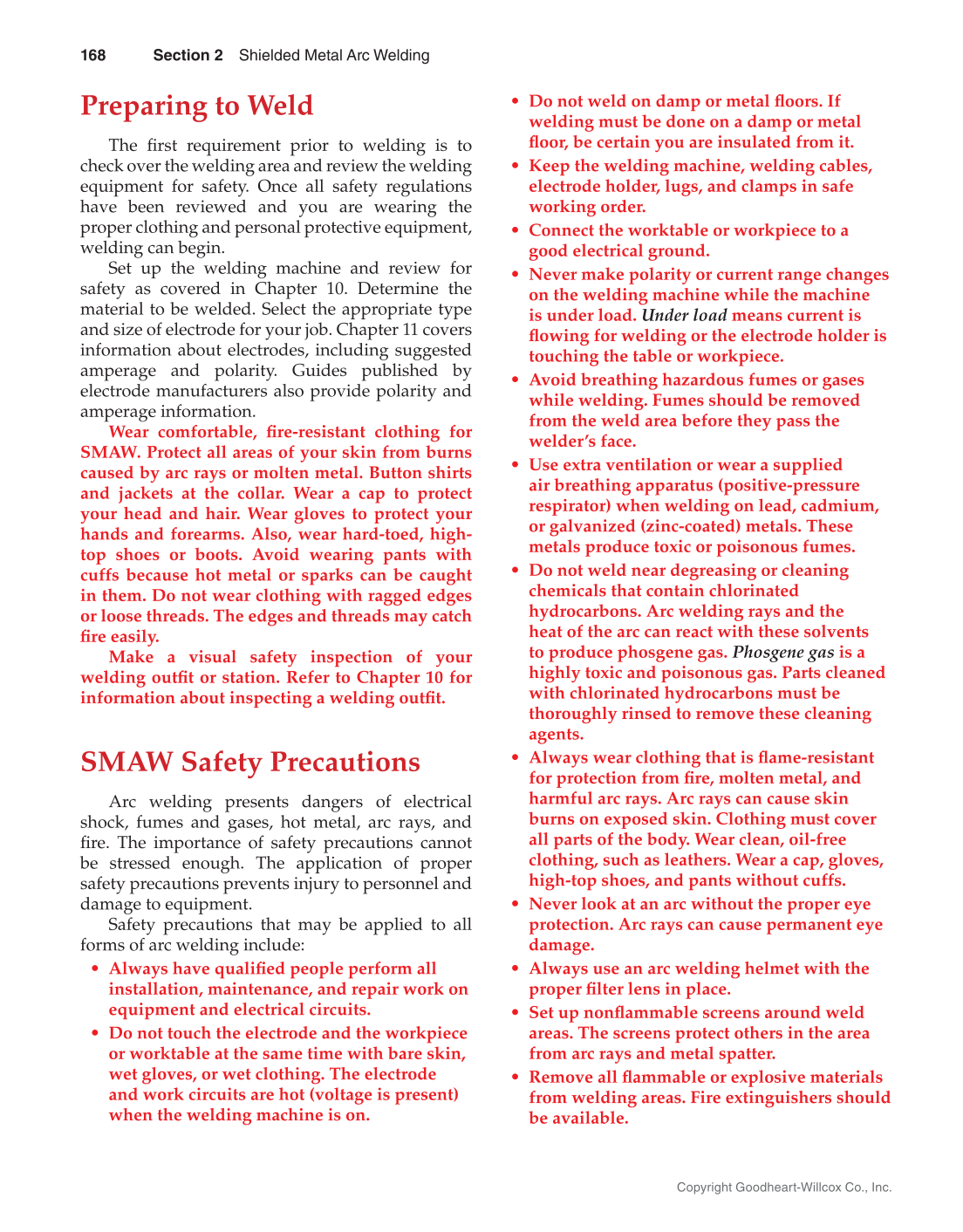 Welding Fundamentals 6e, Textbook page 168