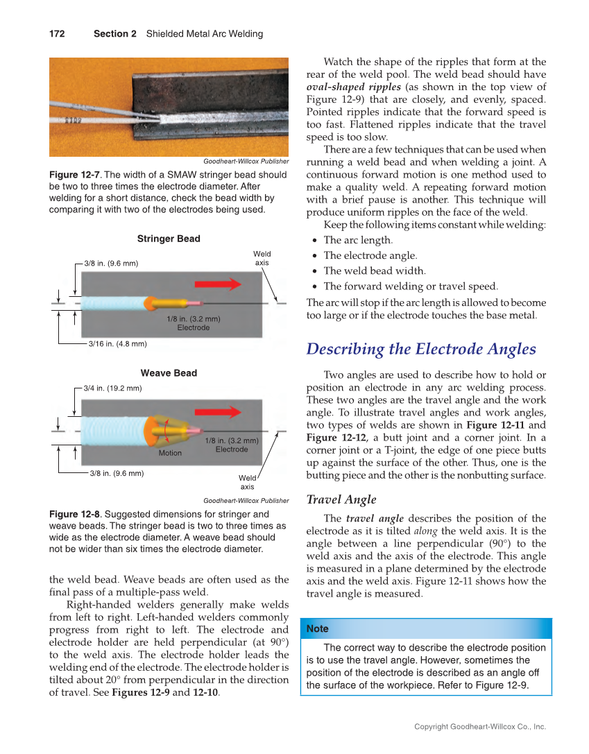Welding Fundamentals 6e, Textbook page 172