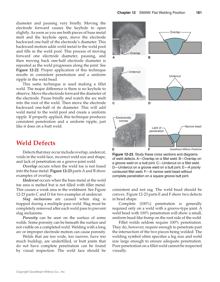 Welding Fundamentals 6e, Textbook page 181