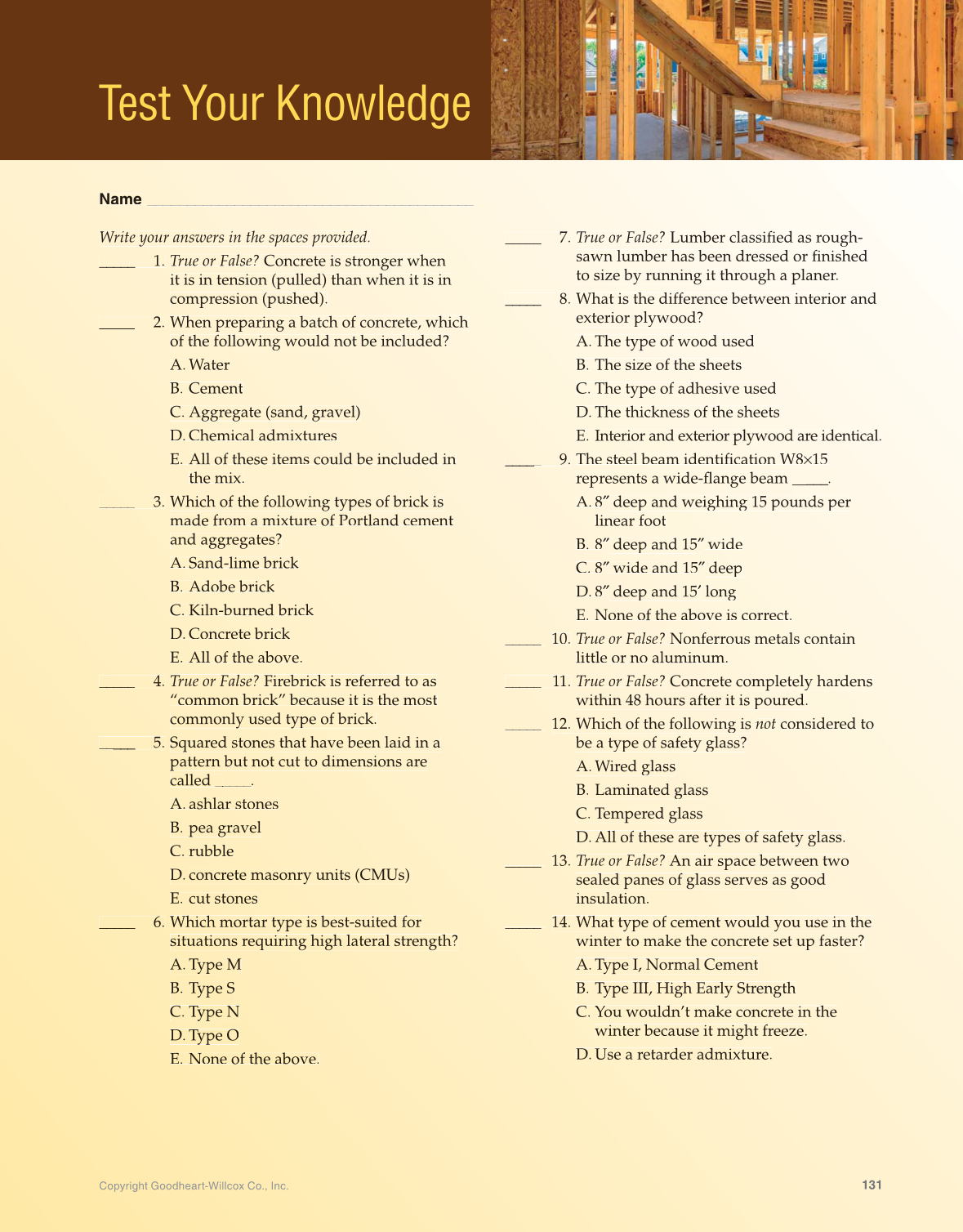 Print Reading for Construction, 7th Edition page 131