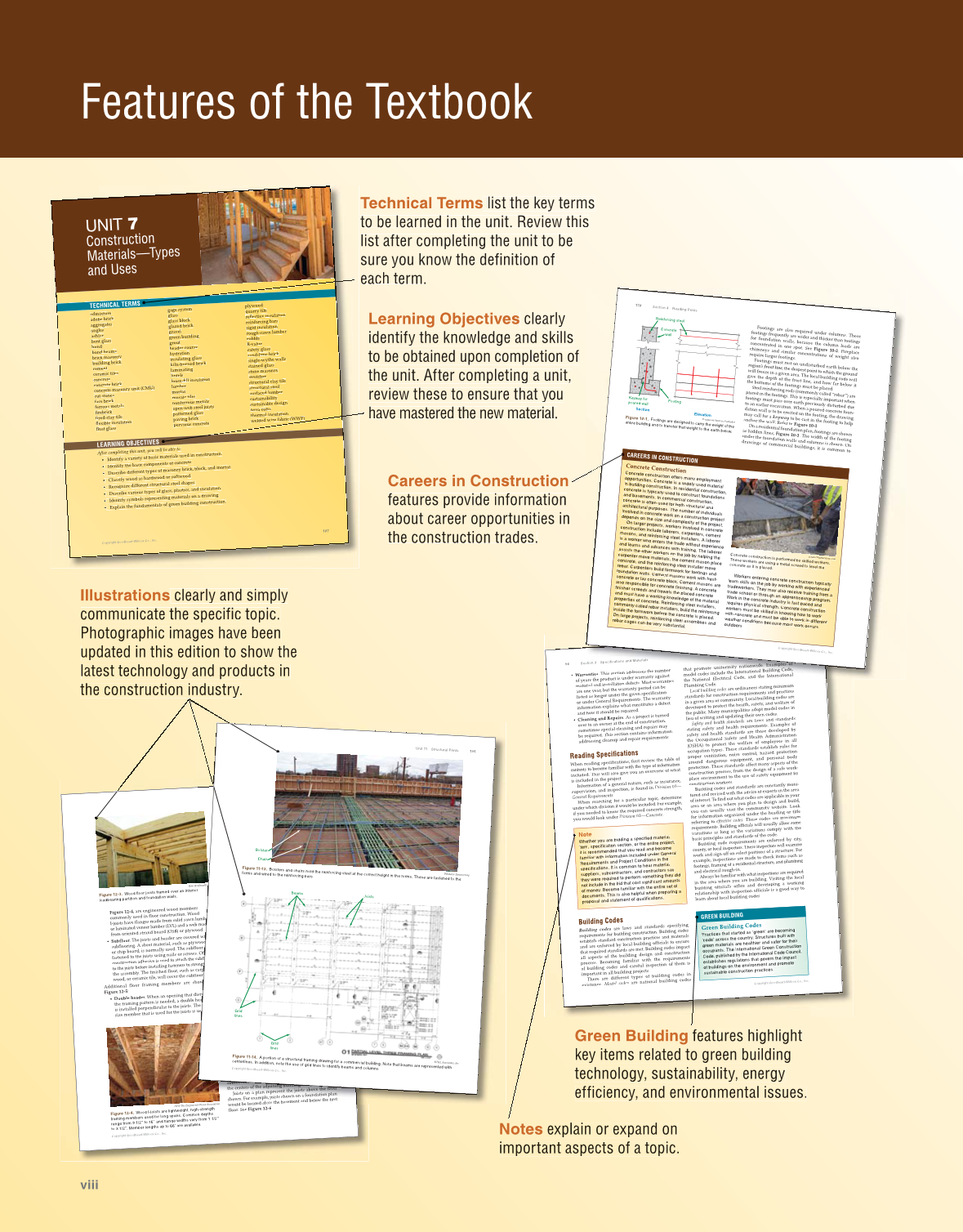 Print Reading for Construction, 7th Edition page viii
