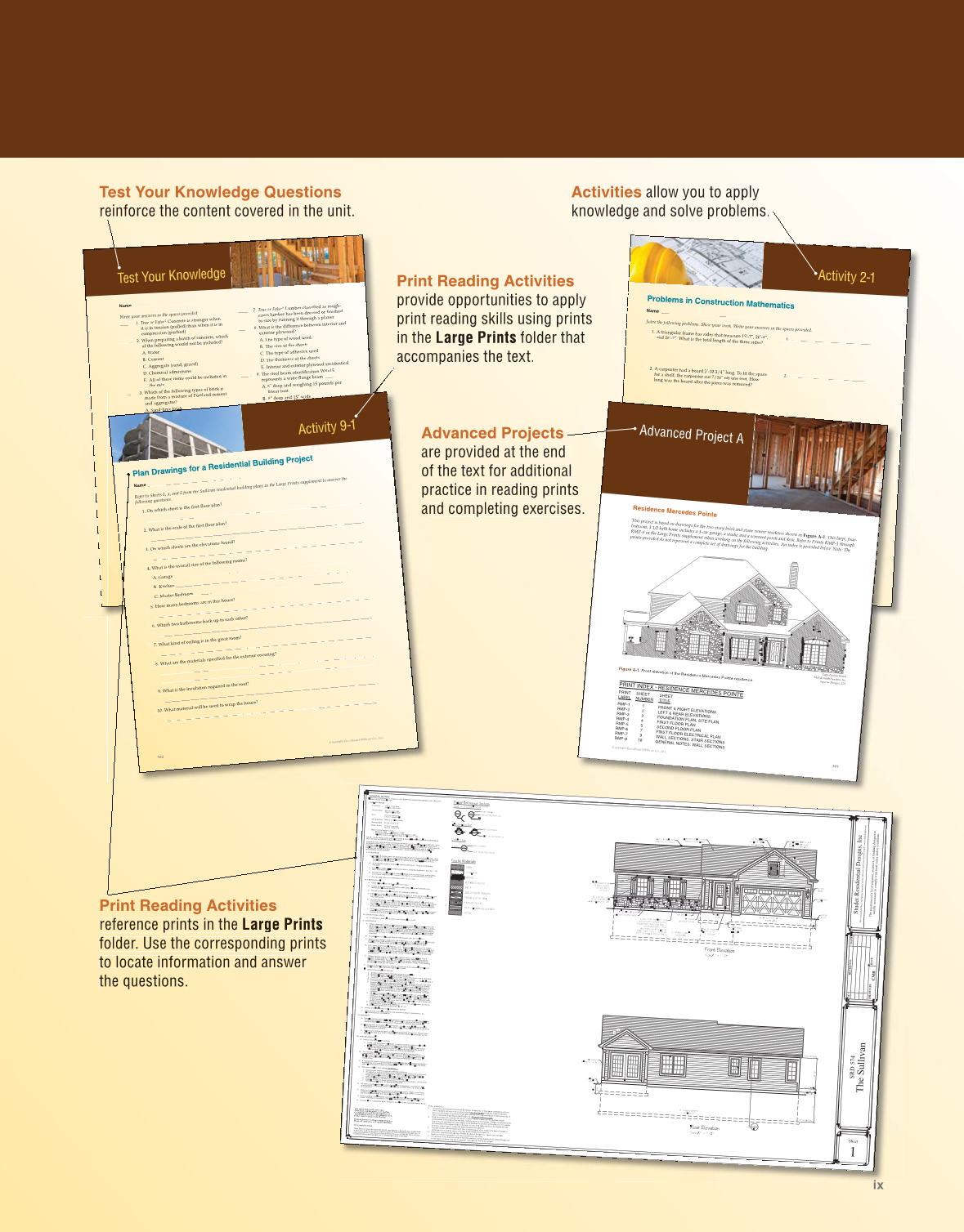Print Reading for Construction, 7th Edition page ix