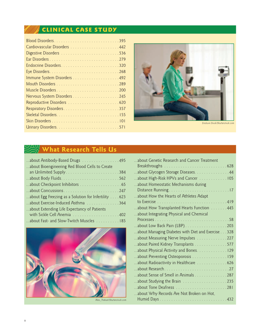 Introduction to Anatomy and Physiology, 2nd Edition page x