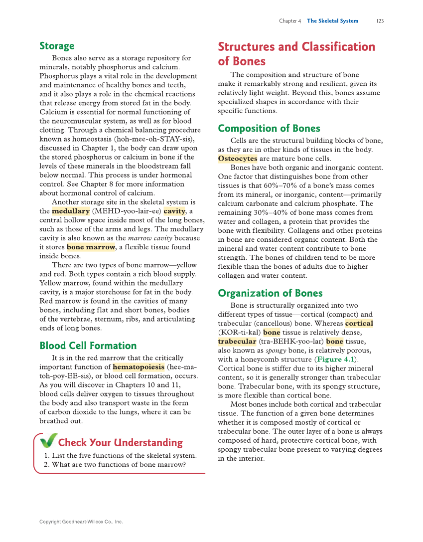 Introduction to Anatomy and Physiology, 2nd Edition page 123