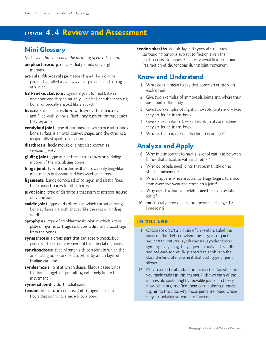 Introduction to Anatomy and Physiology, 2nd Edition page 154