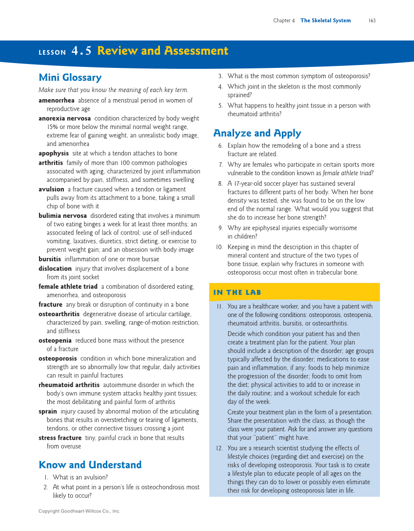 Introduction to Anatomy and Physiology, 2nd Edition page 163