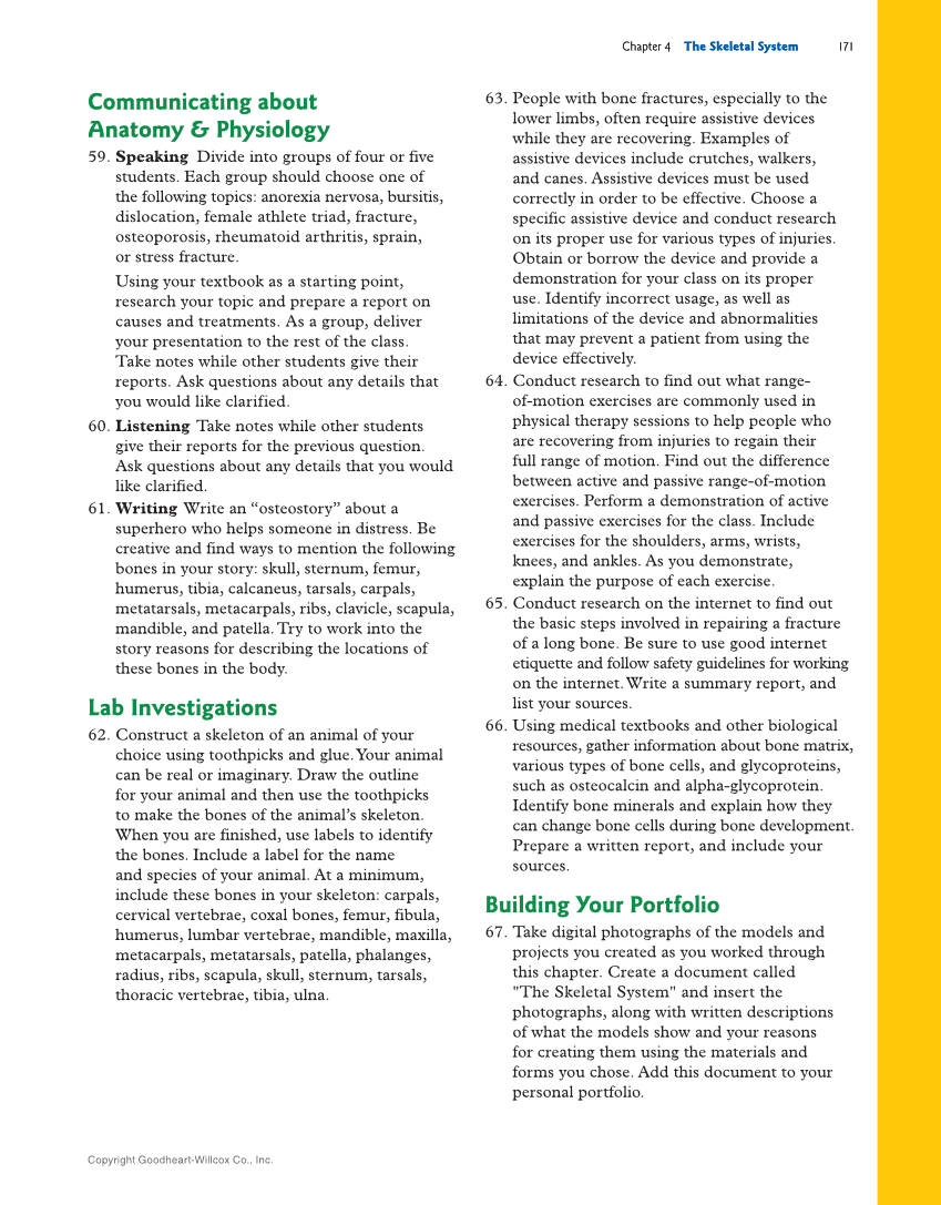 Introduction to Anatomy and Physiology, 2nd Edition page 171