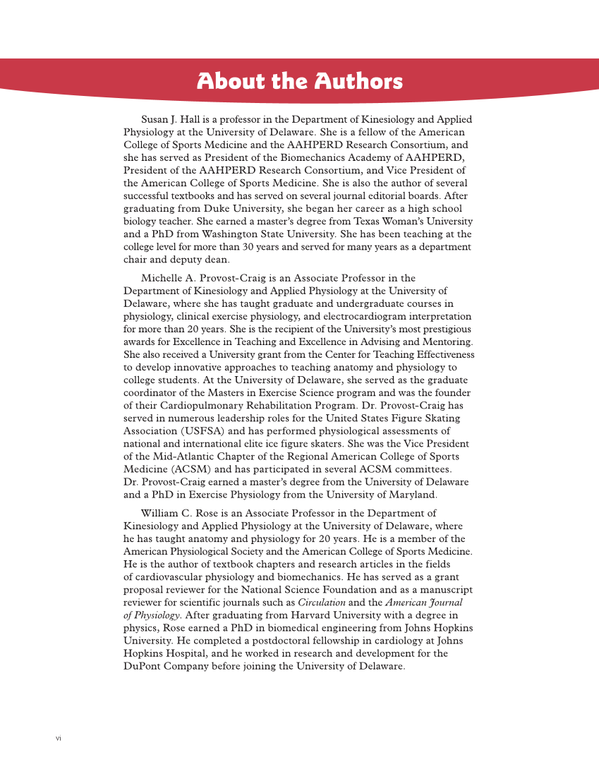 Introduction to Anatomy and Physiology, 2nd Edition page vi