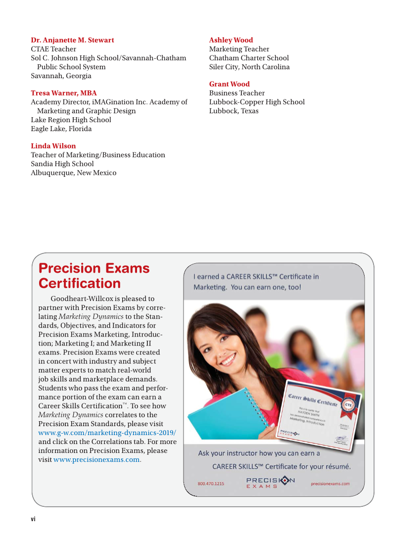 Marketing Dynamics, 4th Edition page vi