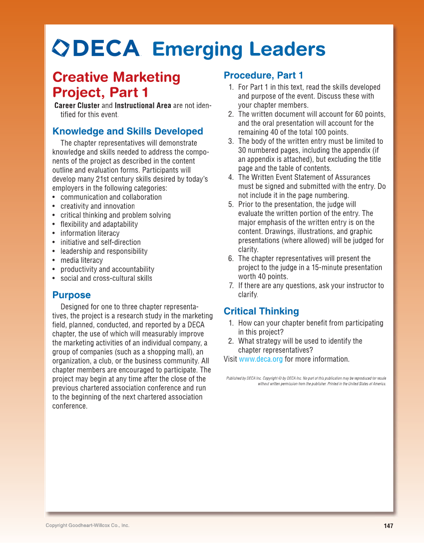 Marketing Dynamics, 4th Edition page 147